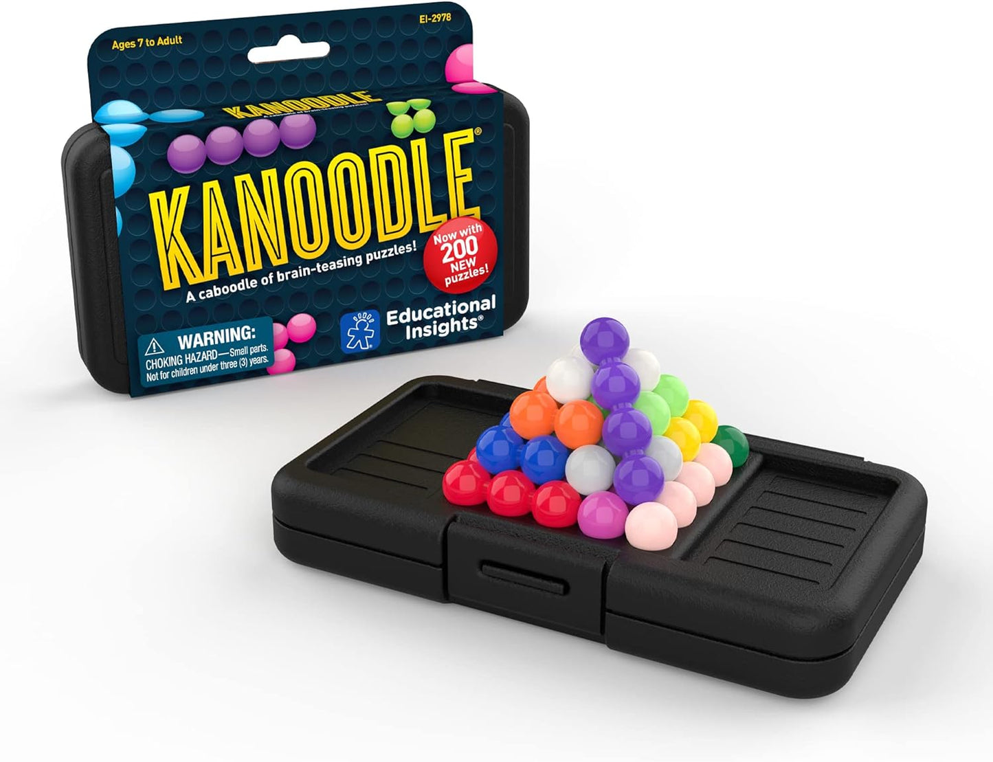 Educational Insights Kanoodle 3D Brain Teaser Puzzle Game, Featuring 200 Challenges, Stocking Stuffer, Gift for Ages 7+