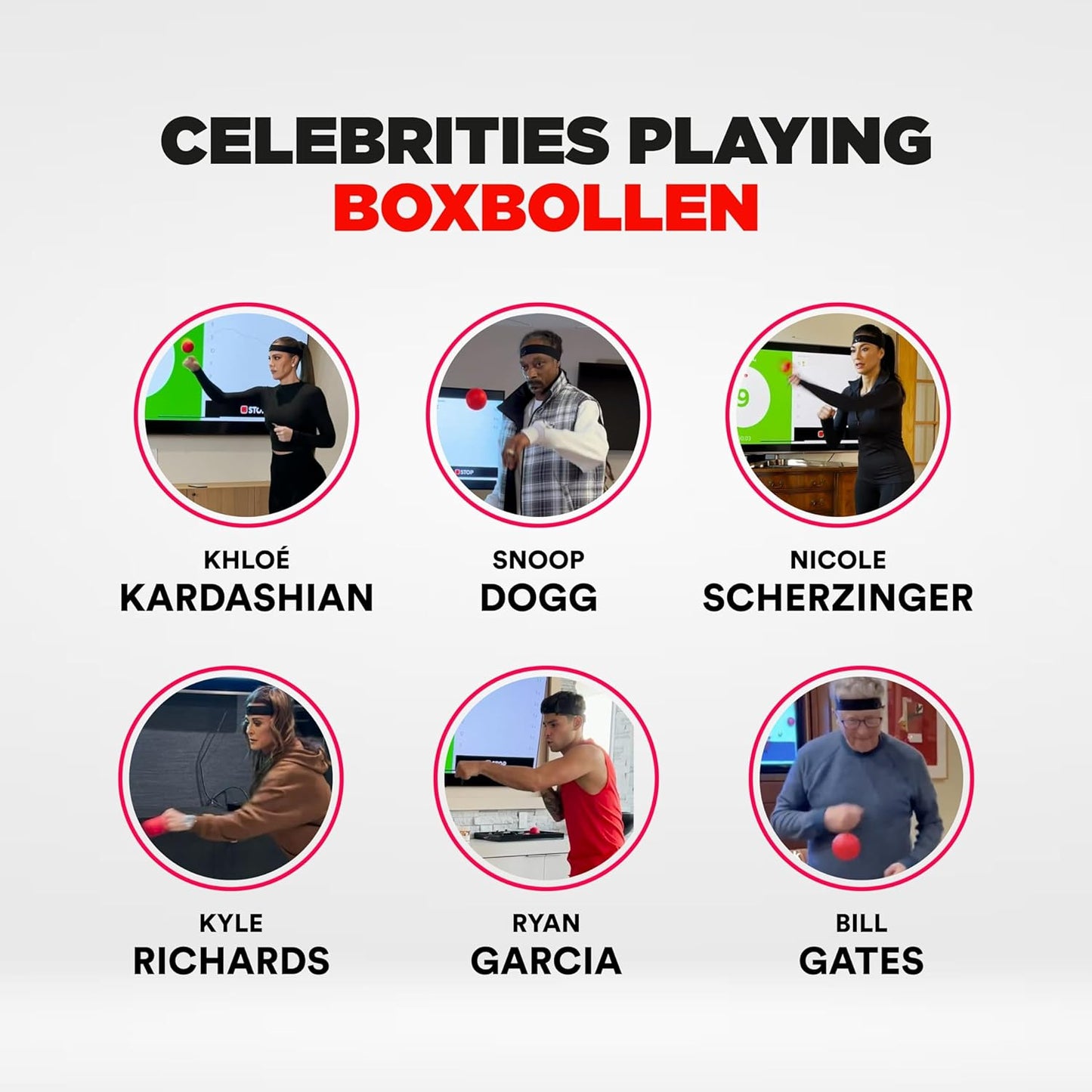 Boxbollen Original with App, Used by Celebrities - MMA Gear Boxing Ball - Boxing Reflex Ball with Adjustable Strap - Interactive Boxball App Integration - 1 Pack