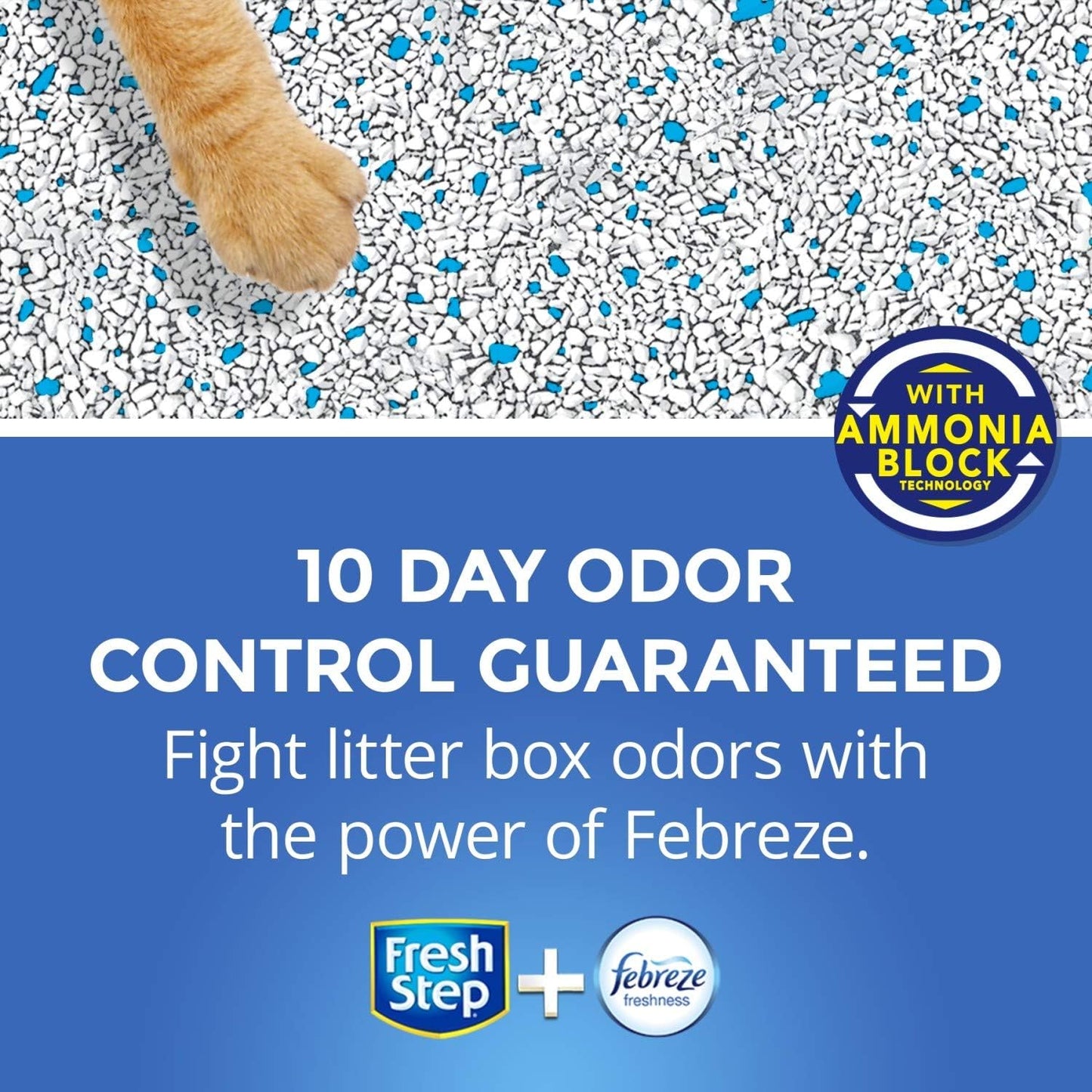 Fresh Step Clumping Cat Litter with Febreze, 14 lbs, Extreme Mountain Spring Scent