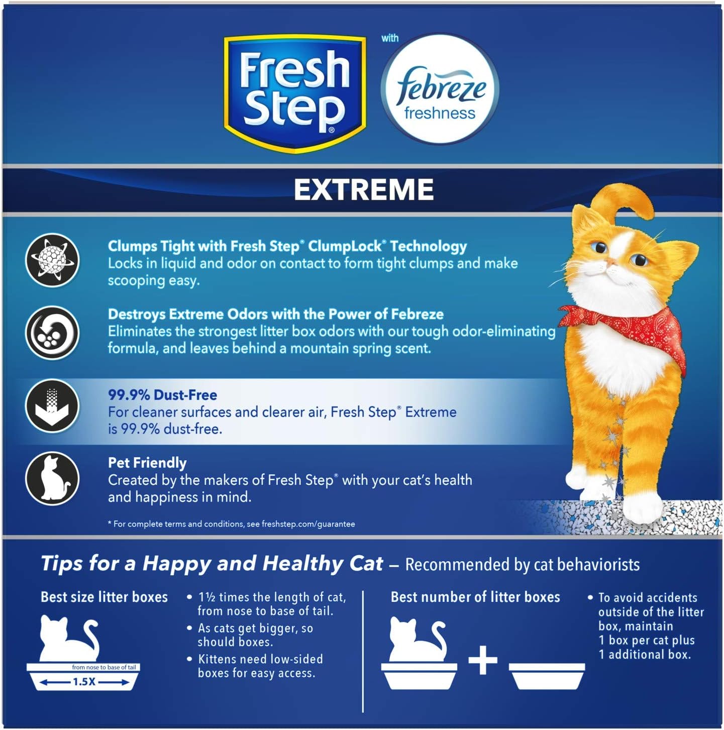 Fresh Step Clumping Cat Litter with Febreze, 14 lbs, Extreme Mountain Spring Scent